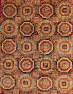 Abstract Red Modern Rug, abs4147