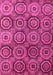 Machine Washable Abstract Pink Modern Rug, wshabs4147pnk