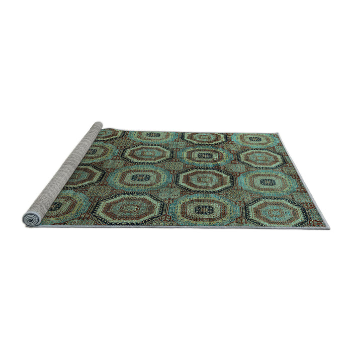 Sideview of Machine Washable Abstract Light Blue Modern Rug, wshabs4147lblu