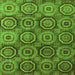 Square Machine Washable Abstract Green Modern Area Rugs, wshabs4147grn