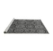 Sideview of Machine Washable Abstract Gray Modern Rug, wshabs4147gry