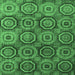 Square Machine Washable Abstract Emerald Green Modern Area Rugs, wshabs4147emgrn