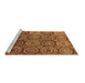 Sideview of Machine Washable Abstract Brown Modern Rug, wshabs4147brn