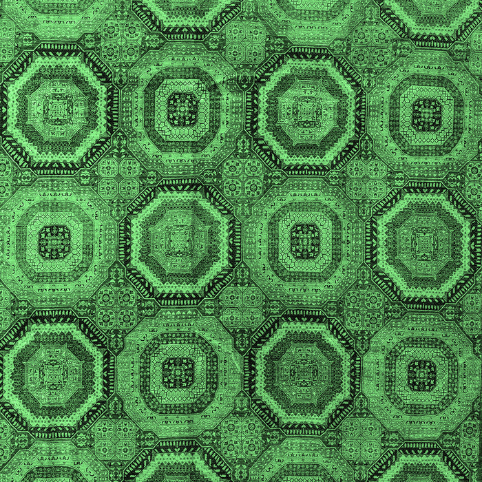Machine Washable Abstract Emerald Green Modern Area Rugs, wshabs4147emgrn