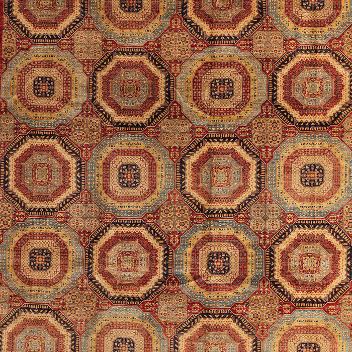 Machine Washable Abstract Tomato Red Rug, wshabs4147