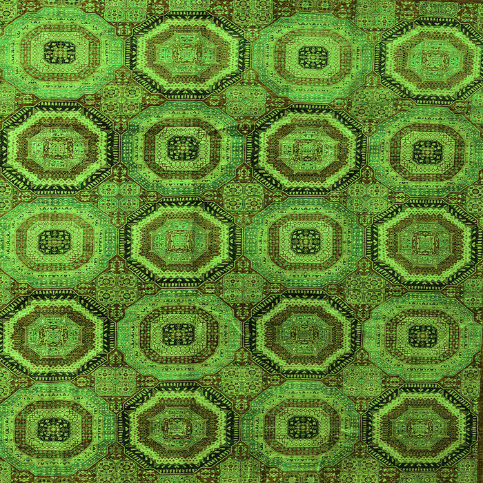Square Abstract Green Modern Rug, abs4147grn
