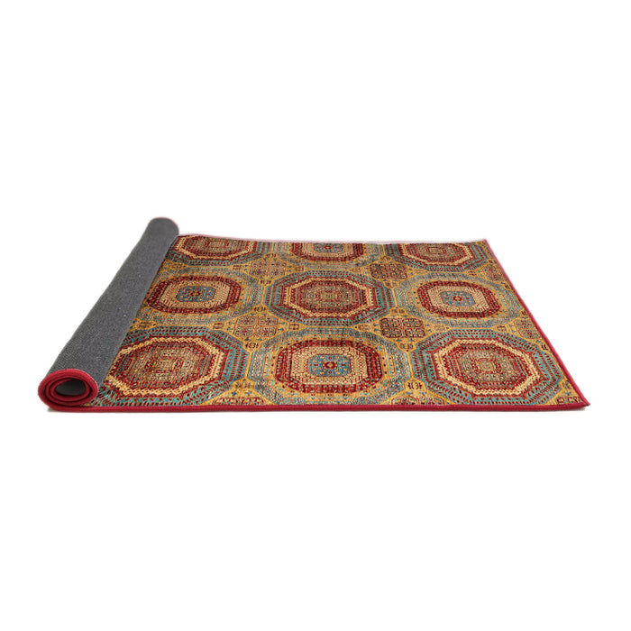 Sideview of Abstract Red Modern Rug, abs4148