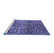 Sideview of Machine Washable Abstract Blue Modern Rug, wshabs4148blu