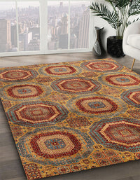 Abstract Red Modern Rug, abs4148