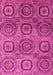 Machine Washable Abstract Pink Modern Rug, wshabs4148pnk