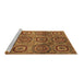 Sideview of Machine Washable Abstract Brown Modern Rug, wshabs4148brn