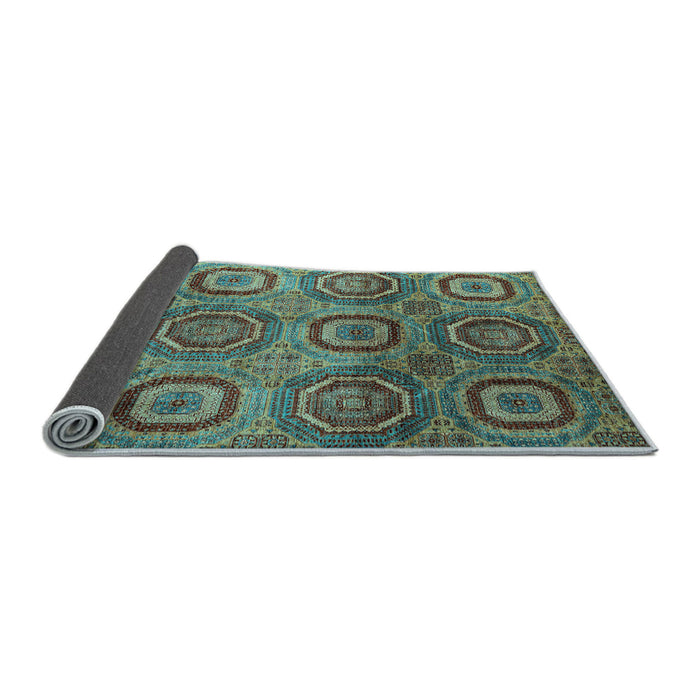 Sideview of Abstract Light Blue Modern Rug, abs4148lblu