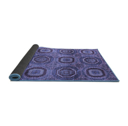 Sideview of Abstract Blue Modern Rug, abs4148blu