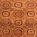 Square Abstract Orange Modern Rug, abs4148org