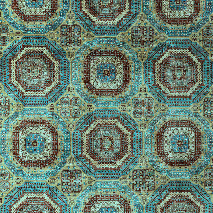 Abstract Light Blue Modern Rug, abs4148lblu