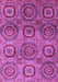 Machine Washable Abstract Purple Modern Area Rugs, wshabs4148pur