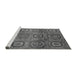 Sideview of Machine Washable Abstract Gray Modern Rug, wshabs4148gry