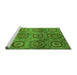 Sideview of Machine Washable Abstract Green Modern Area Rugs, wshabs4148grn