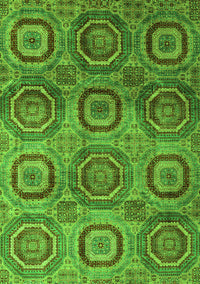 Abstract Green Modern Rug, abs4148grn