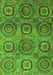 Abstract Green Modern Rug, abs4148grn