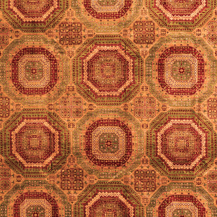 Machine Washable Abstract Orange Modern Area Rugs, wshabs4148org