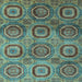 Square Abstract Light Blue Modern Rug, abs4148lblu