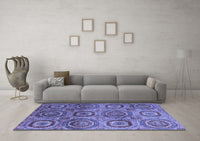 Machine Washable Abstract Blue Modern Rug, wshabs4148blu