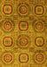 Machine Washable Abstract Yellow Modern Rug, wshabs4148yw