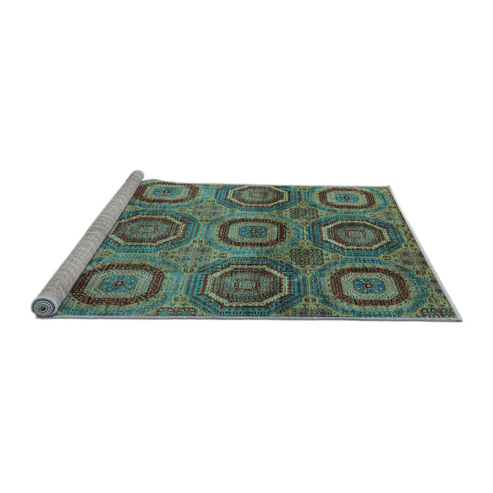 Sideview of Machine Washable Abstract Light Blue Modern Rug, wshabs4148lblu