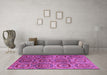 Machine Washable Abstract Purple Modern Area Rugs in a Living Room, wshabs4148pur