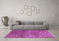 Machine Washable Abstract Purple Modern Rug, wshabs4148pur