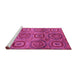 Sideview of Machine Washable Abstract Pink Modern Rug, wshabs4148pnk