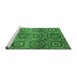 Sideview of Machine Washable Abstract Emerald Green Modern Area Rugs, wshabs4148emgrn