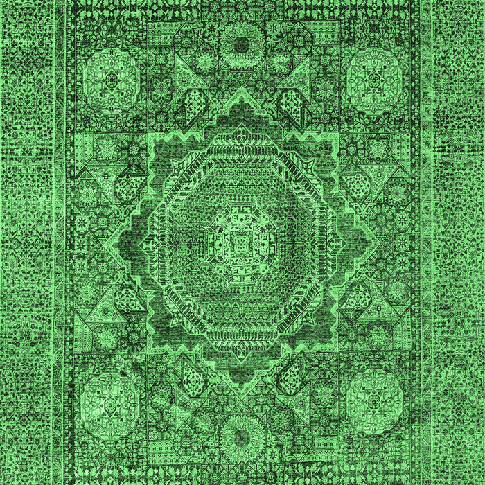 Machine Washable Abstract Emerald Green Modern Area Rugs, wshabs4149emgrn