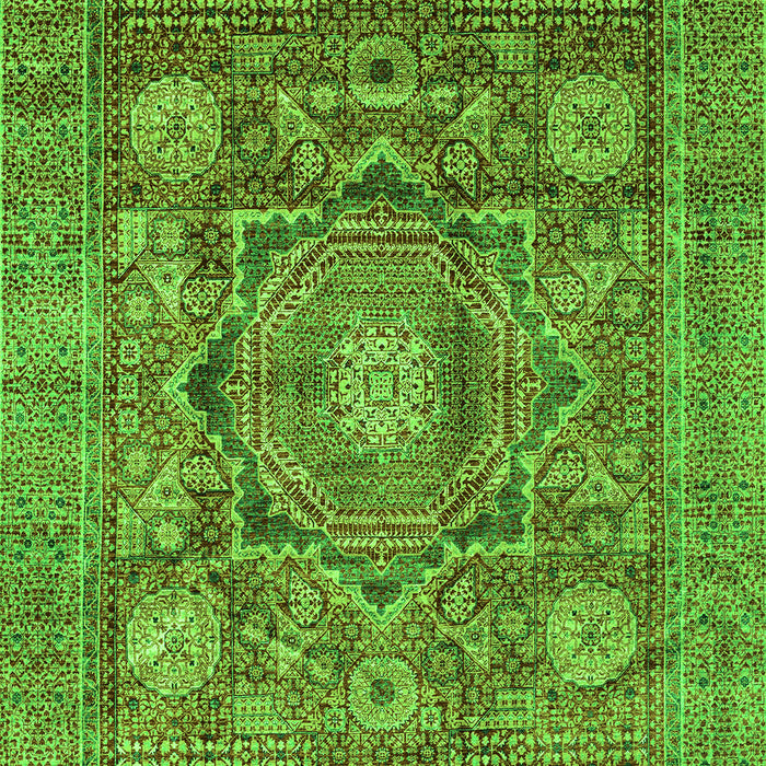 Machine Washable Abstract Green Modern Area Rugs, wshabs4149grn