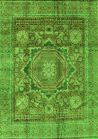 Abstract Green Modern Rug, abs4149grn