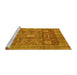 Sideview of Machine Washable Abstract Yellow Modern Rug, wshabs4149yw