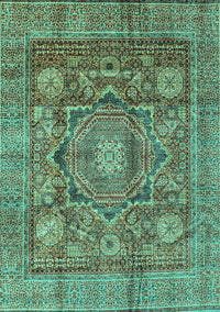 Abstract Turquoise Modern Rug, abs4149turq