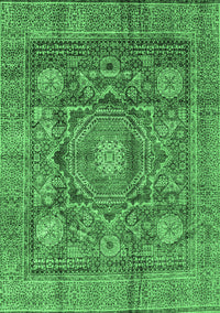 Abstract Emerald Green Modern Rug, abs4149emgrn