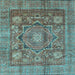 Square Abstract Light Blue Modern Rug, abs4149lblu