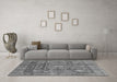 Machine Washable Abstract Gray Modern Rug in a Living Room,, wshabs4149gry