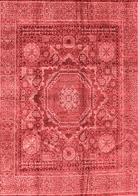 Abstract Red Modern Rug, abs4149red