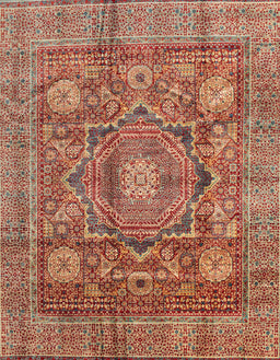 Abstract Red Modern Rug, abs4149