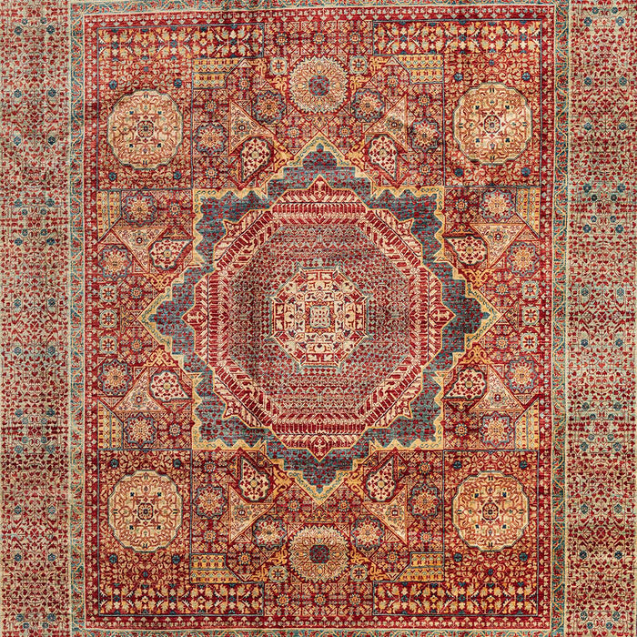 Abstract Red Modern Rug, abs4149