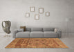 Machine Washable Abstract Brown Modern Rug in a Living Room,, wshabs4149brn