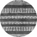 Round Machine Washable Abstract Gray Modern Rug, wshabs414gry