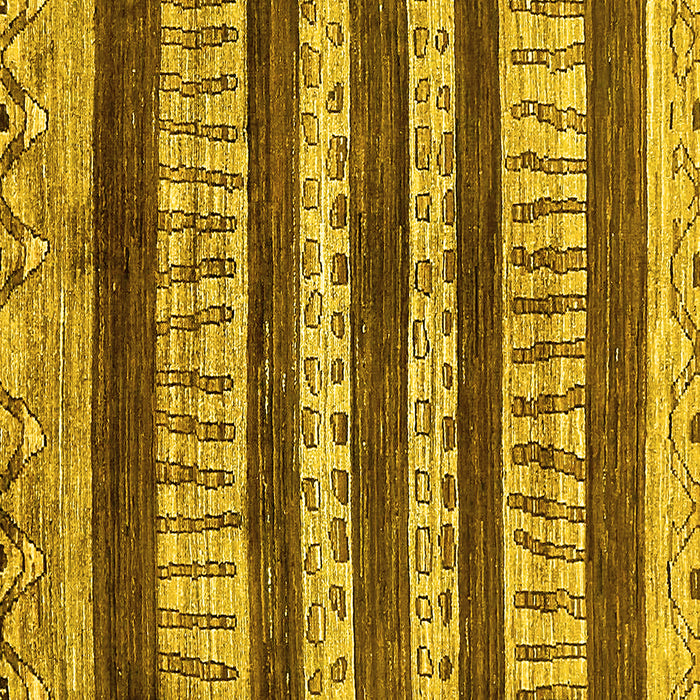 Square Machine Washable Abstract Yellow Modern Rug, wshabs414yw