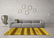 Machine Washable Abstract Yellow Modern Rug in a Living Room, wshabs414yw