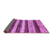 Sideview of Abstract Purple Modern Rug, abs414pur