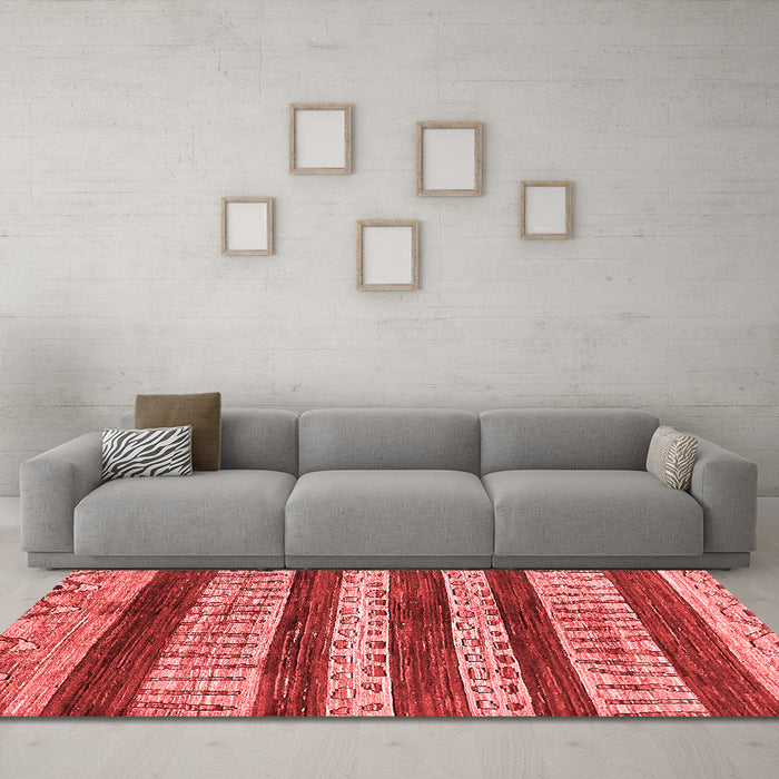 Modern Red Washable Rugs